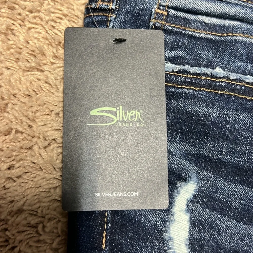 Silver Jeans Suki Curvy Fit Mid-Rise Skinny Leg Size 16 - Picture 3 of 4